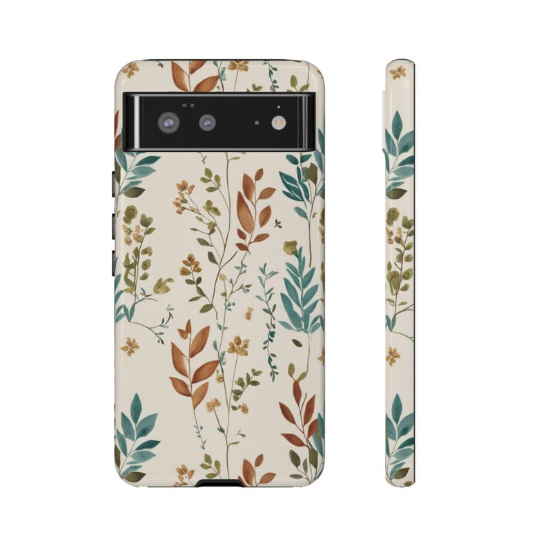 植物柄スマホケース：秋の葉をイメージした、スリムで保護性に優れたデザイン 画像 8