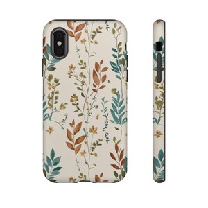 植物柄スマホケース：秋の葉をイメージした、スリムで保護性に優れたデザイン 画像 6