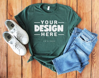 Download Forest T Shirt Mockup Bella Canvas 3001 Unisex Tee Download Psd Mockups Templates PSD Mockup Templates