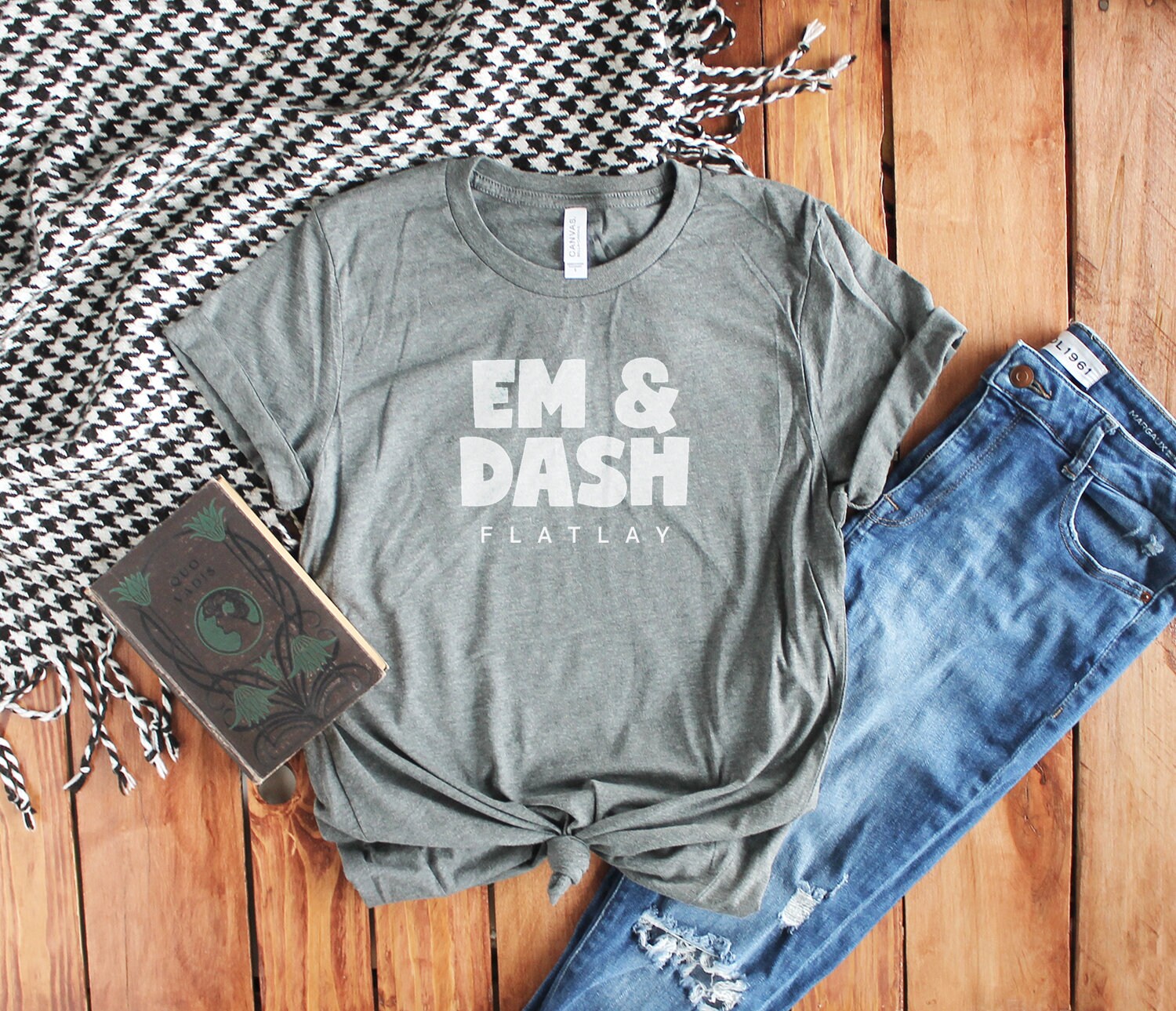 Deep Heather T Shirt Mockup Bella Canvas 3001 Unisex Knotted Etsy