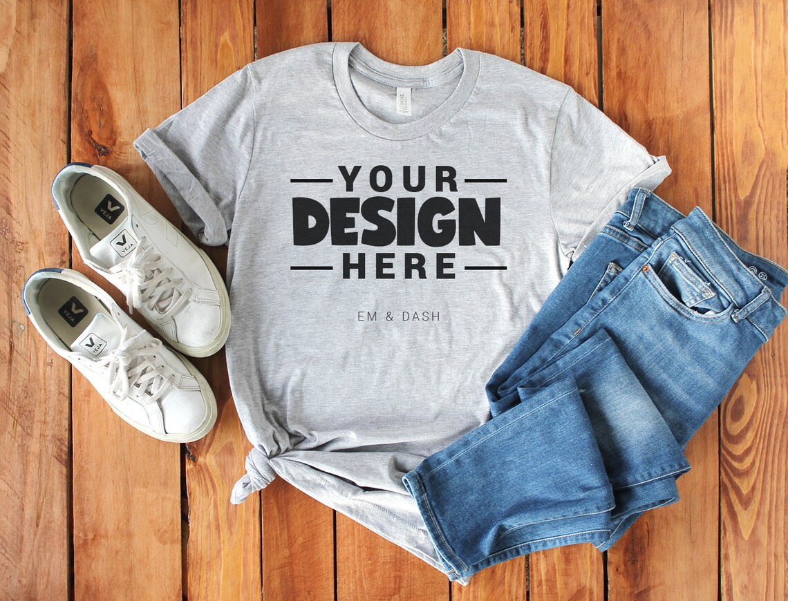 Download Bella Canvas 3001 T-shirt Mockup Bundle with Soft Cream | Etsy