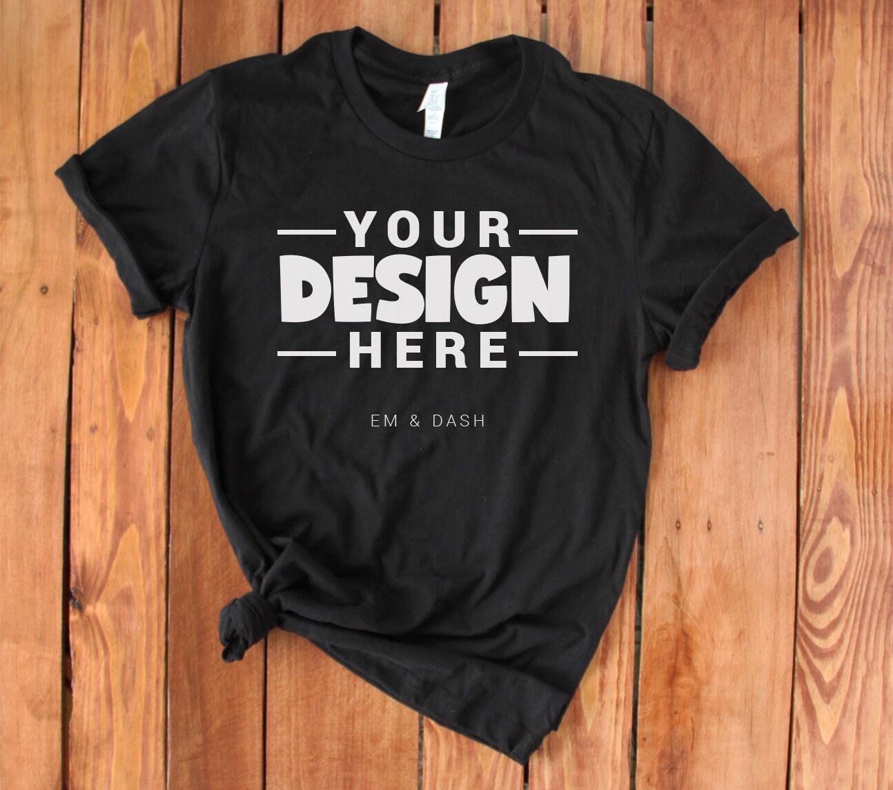 Bella Canvas 3001 Black T Shirt Flatlay Styled Mockup Unisex Etsy