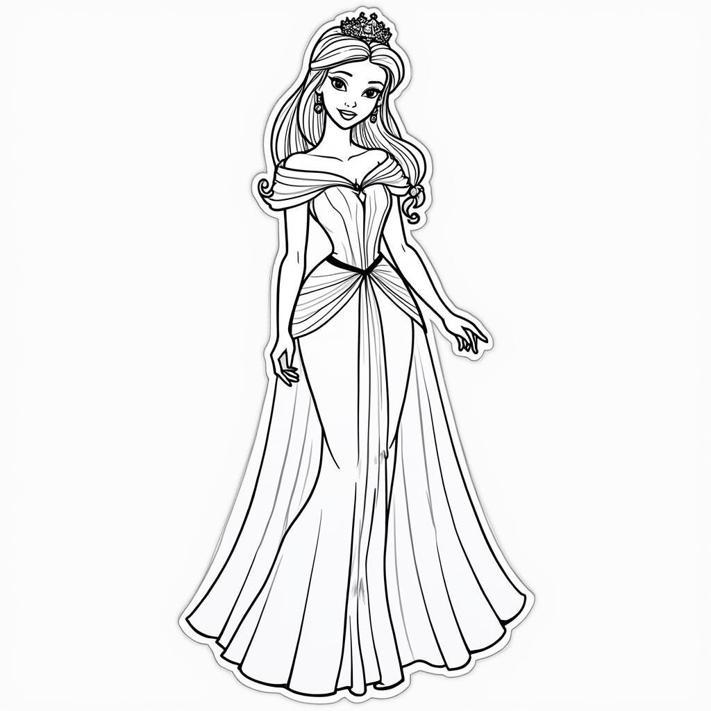 Princess Coloring Pinterest Princess Coloring Pages - Etsy