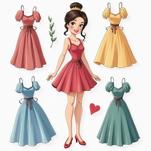 Princess Paper Doll Cutouts