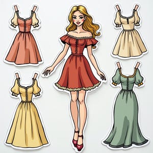 Princess Paper Doll Cutouts
