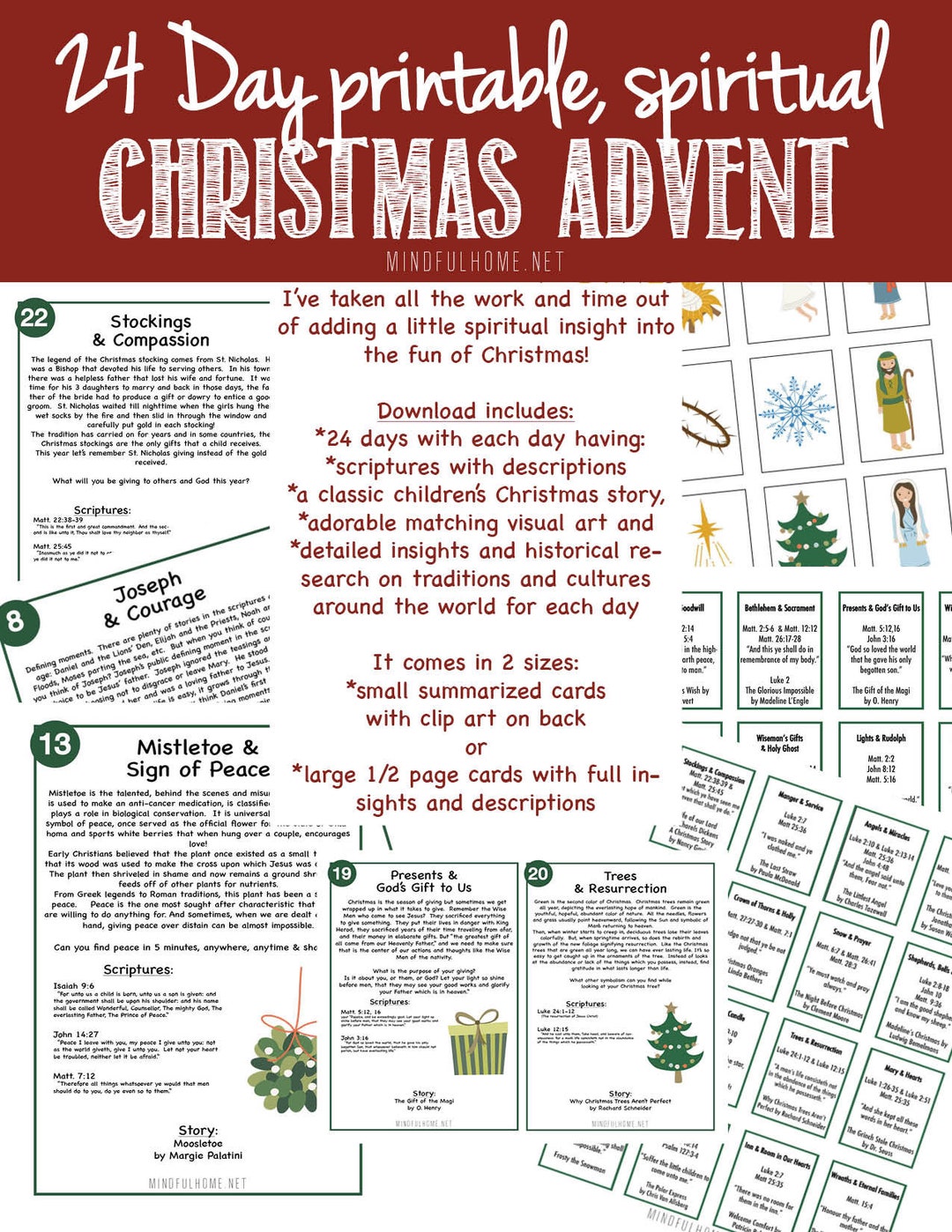 Christmas 24 Day Advent Calendar Book of Mormon Version Etsy