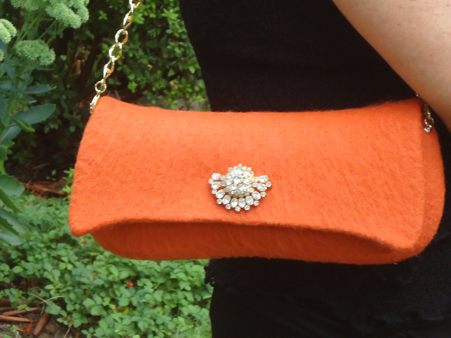 burnt orange purse