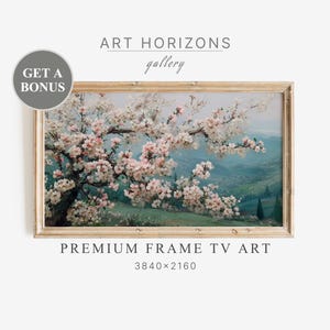 Frühling Blossom Zweig Samsung Rahmen TV Kunst Vintage Blumen Ölgemälde Landschaft Ostern Land Bauernhaus digitaler Download | TV328
