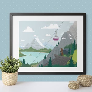 Rocky Mountain A peaceful scenic image of a Gondola in the Rockies image 4