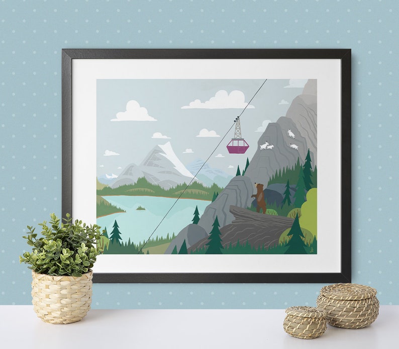 Rocky Mountain A peaceful scenic image of a Gondola in the Rockies image 4