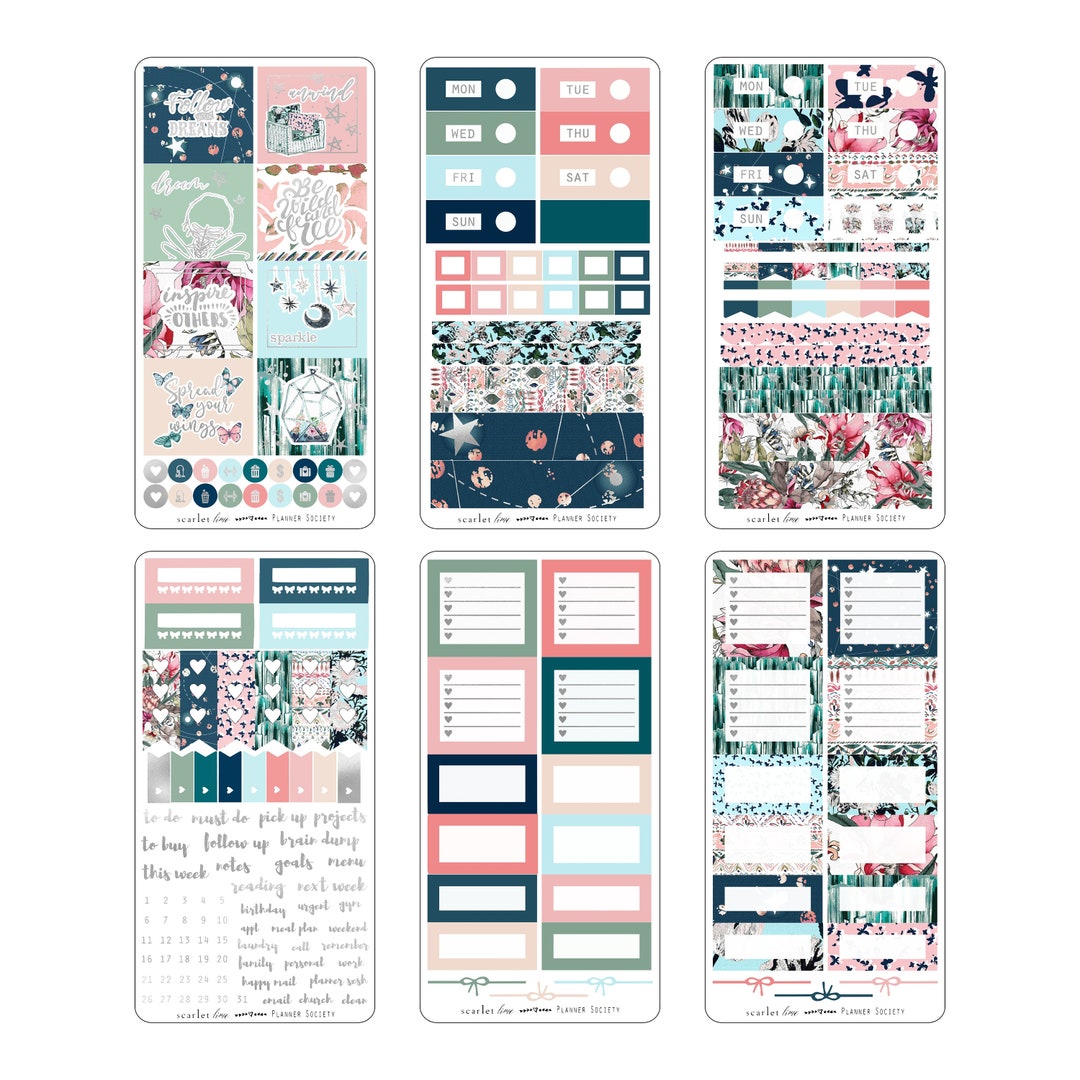 Mini Sticker Bundle Layout July 2021 Mini Box Digital Printable Sticker Kit- Matches Our Physical ...