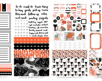 Halloween 2019 Hobonichi Digital Printable Sticker Kit- matches our physical kit!