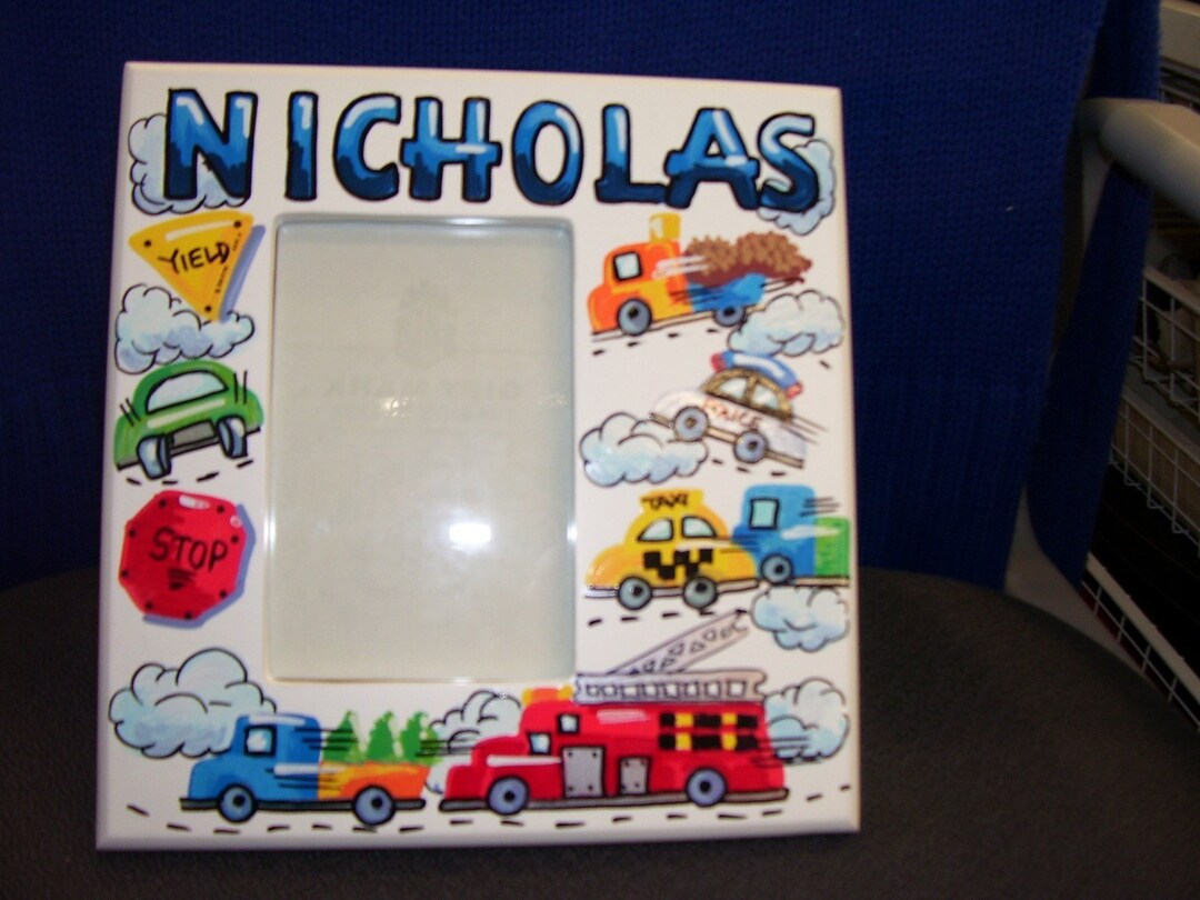 Picture Frame Cars and Trucks Handpainted and Personalized Etsy