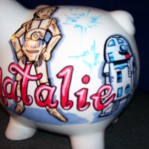 Personalized Piggy Bank Custom Art in the Design of Your Choice image 4