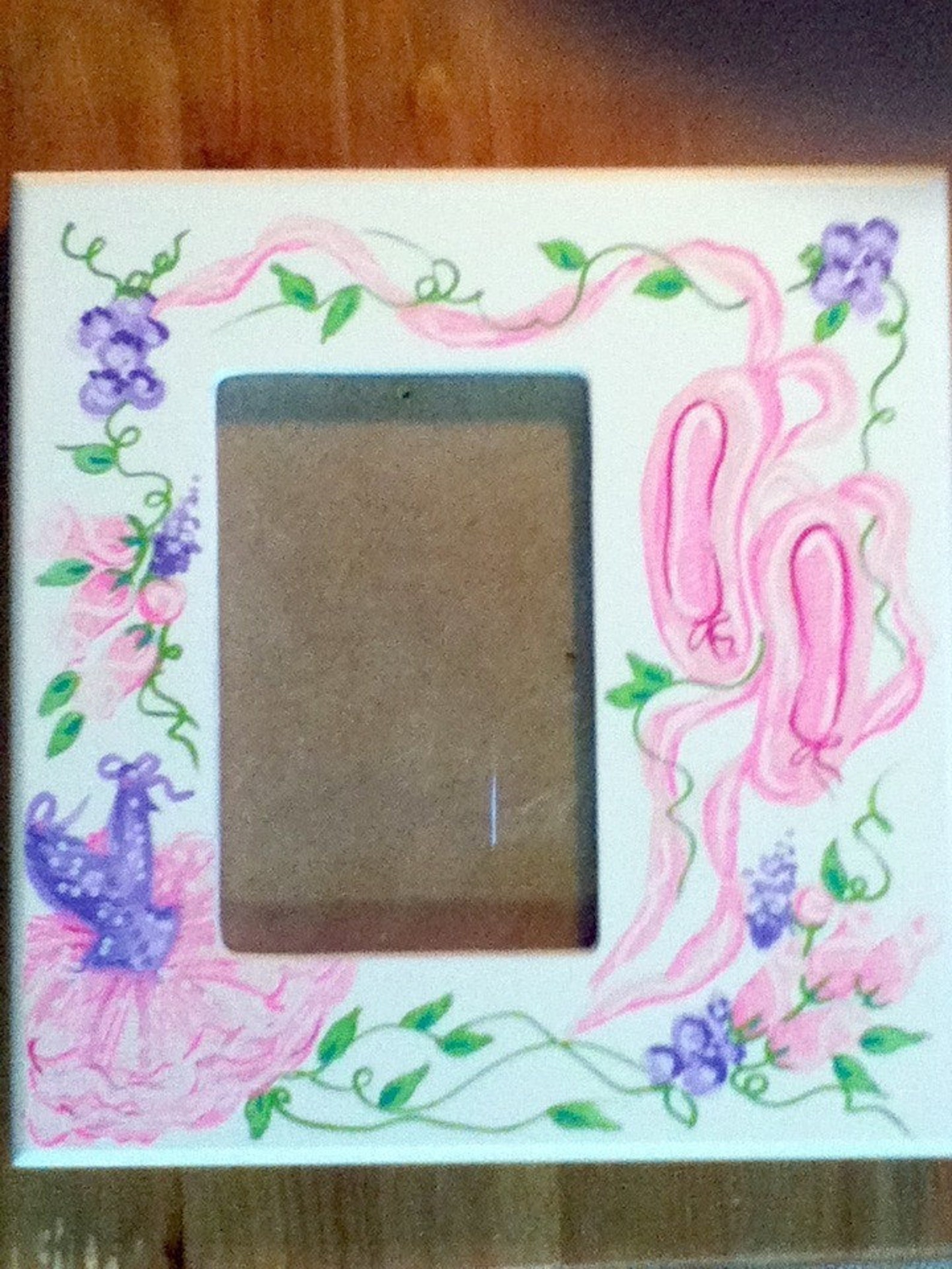 picture frame pastel ballet recital dance handpainted and personalized