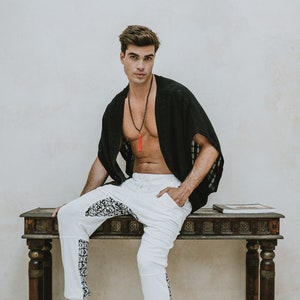 XO&#39;s Victory Joggers - Pantaloni da salotto - Morbidi come il burro - Jogger urbani - Pantaloni da yoga - Bianco e nero