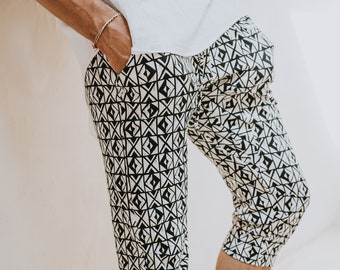 XO's Nusa Shorts - Buttery Soft - Urban Joggers - Yoga Pants - Black and White