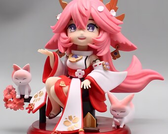 Genshin Impact : Yae Miko Anime Figurines / Game Statue - Collection Model