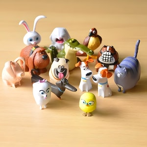 14pcs/Set The Secret Life of Pets Mini Figurines / Home Decoration Desktop Ornament Cartoon Figures Mini Animal Statue Collection Model Toys