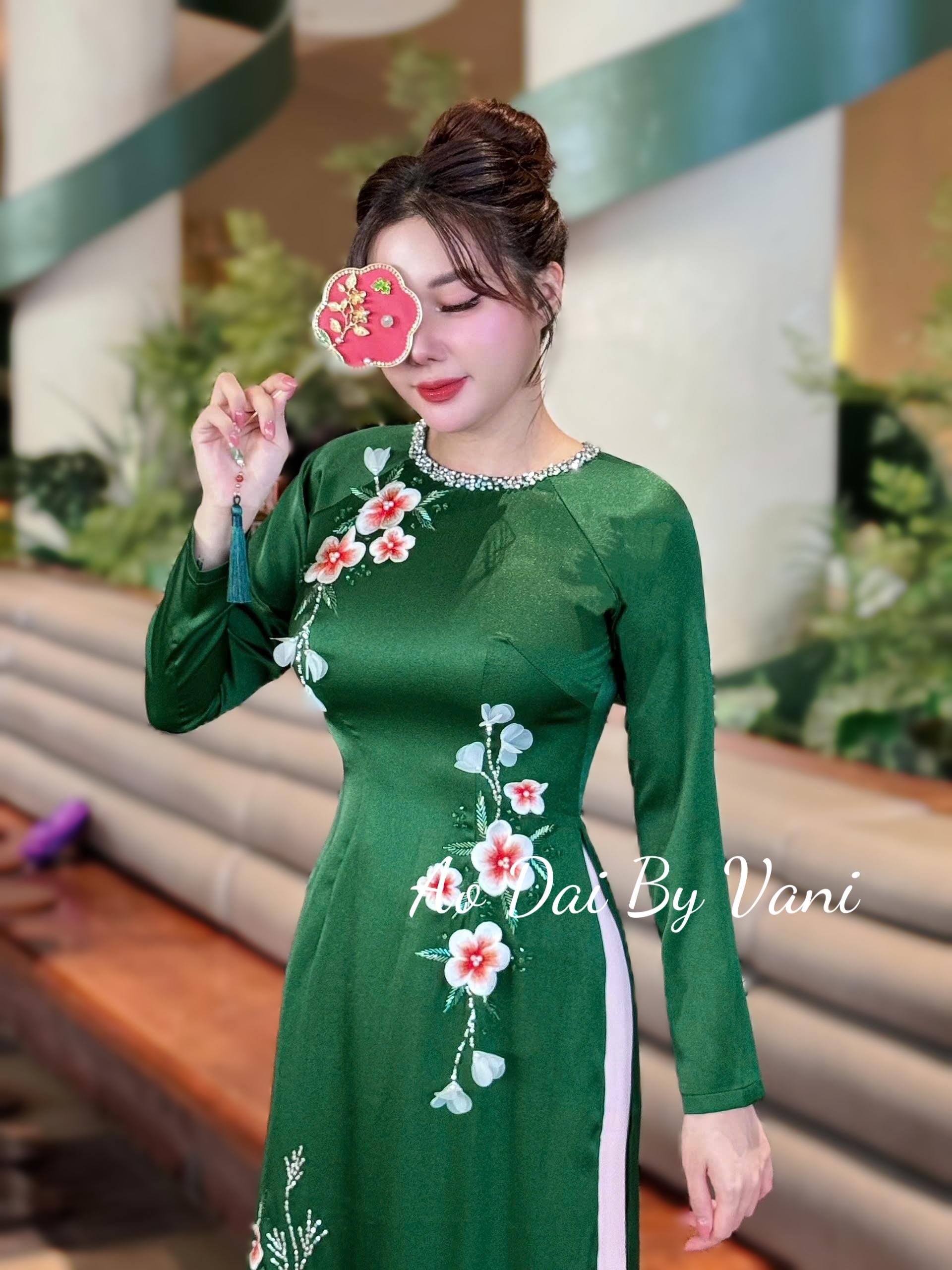 Dark Green Embroidered Dress - Etsy