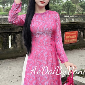 Luxury Ao Dai Top: Vietnamese Traditional Dress (No Pants)