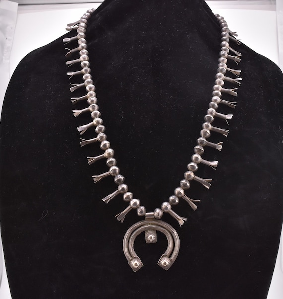 40's-50's Navajo Squash Blossom Necklace - Etsy