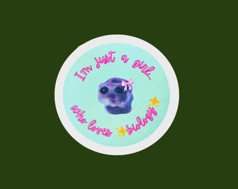I&#39;m Just a Girl Biology Sticker