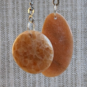 Ceiling Fan Pulls, Soft Peach Chain Pull Set, Silver Fan Pull Chains, House Love