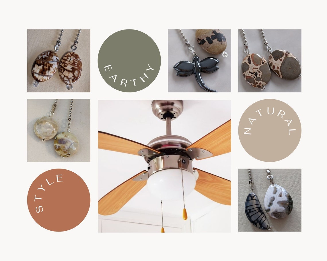 Pair of Fan Pulls Teardrop Dangles Decorative Fan Pull Set Etsy UK