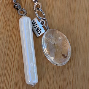 Wish Upon Dandelion Seed Ceiling Fan Pulls, Dried Flower Fan Dangles