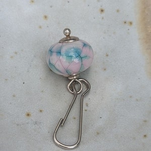 Pastel Pink Zipper Pull, Purse Zip Charm, Swing Zipper Dangle, Bag Charm Accessory