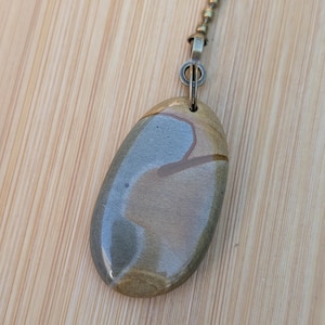 Tan & Khaki Gray Stone Pull Chain: Teardrop Light/Fan Hardware, Stonecore Decor