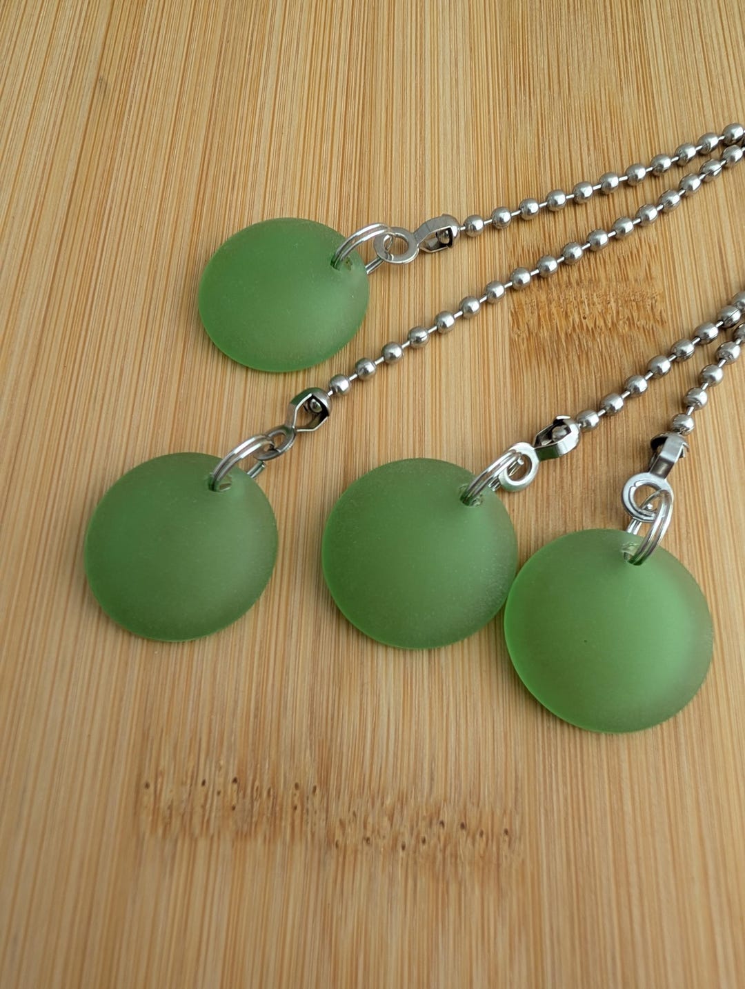 Pistachio Green Ceiling Fan Pull: Beachy Sea Glass Pull Chains, Cali ...
