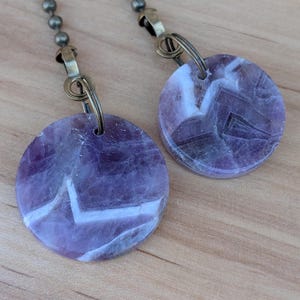 Amethyst Ceiling Fan Pulls: Purple & Brass Interior Design Details, Fan Dangles