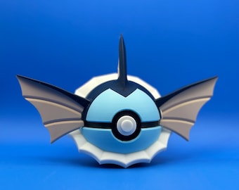 May include: A blue and white Pokemon figurine of a Blastoise, a water-type Pokemon. The figurine is in a pose with its arms outstretched and its head tilted slightly to the side. The figurine is made of plastic and has a glossy finish.