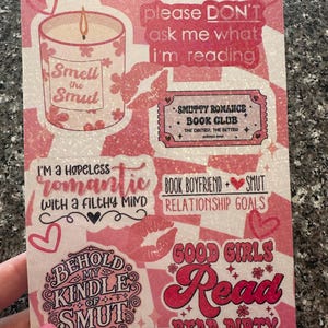 Kindle Insert for Clear Case, Smut Book Theme, Kindle Skin, Bookish Accessories, Bookish Kindle Stickers, Paperwhite, Basic, Kindle