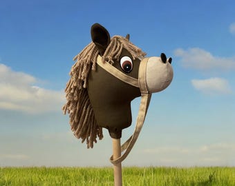 Giddyup Stick Horse Pony Hobby Horse - Brown with Tan Mane