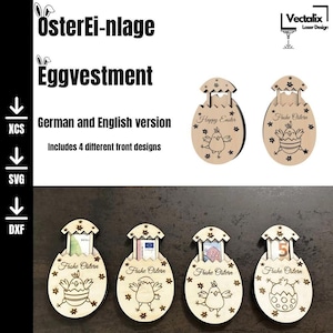 Arquivo digital para corte a laser | Decoração de Páscoa | SVG DXF XCS |