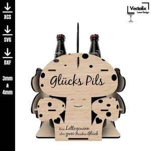 Digitale Laser Cut Datei | Glücks Pils | SVG DXF XCS |