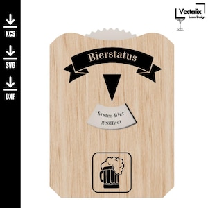 Digitaal lasergesneden bestand Bierparkeerschijf SVG DXF XCS - Grappig cadeau-idee voor mannen, Vaderdag en doe-het-zelf met xTool, Glowforge