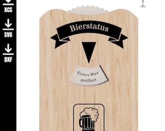 Digital Laser Cut File | Beer Status | SVG DXF XCS |