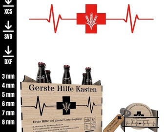 Beer Survival Kit - Digital Laser Cut File for Beer Caddy - SVG, DXF and XCS