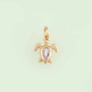 1pcs 18K Gold Filled Turtle Pendant Turtle Charm for DIY Jewelry Finding Necklace Bracelet NY-1393
