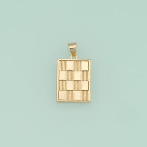 1pcs 18K Gold Filled Rectangle Pendant Rectangle Charm for DIY Jewelry Finding Necklace Bracelet NY-129
