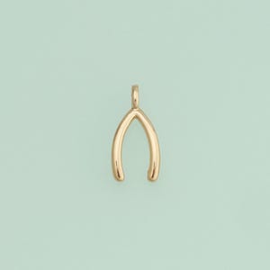 1pcs 18K Gold Filled Wishbone Pendant Wishbone Charm for DIY Jewelry Finding Necklace Bracelet NY-133