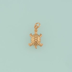 1pcs 18K Gold Filled Turtle Pendant Cute Charm for DIY Jewelry Finding Necklace Bracelet NY-80