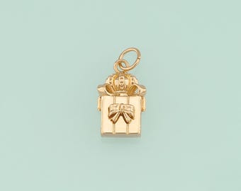 1 colgante de caja de regalo relleno de oro de 18 quilates para bisutería, collares y pulseras, NY-198