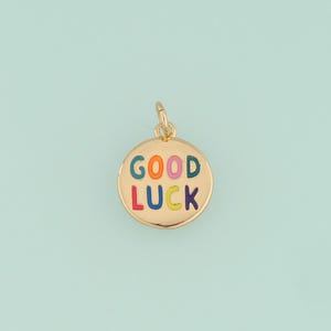 1pcs 18K Gold Filled Enamel Luck Pendant Good Luck Charm for DIY Jewelry Finding Necklace Bracelet NY-49