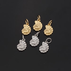 Pendentif coquillage rempli d&#39;or 18 carats breloque conque pour bijoux à bricoler soi-même trouver collier bracelet