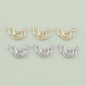 1pcs 18K Gold Filled Stethoscope Pendant Stethoscope Charm for DIY Jewelry Finding Necklace Bracelet AD2609